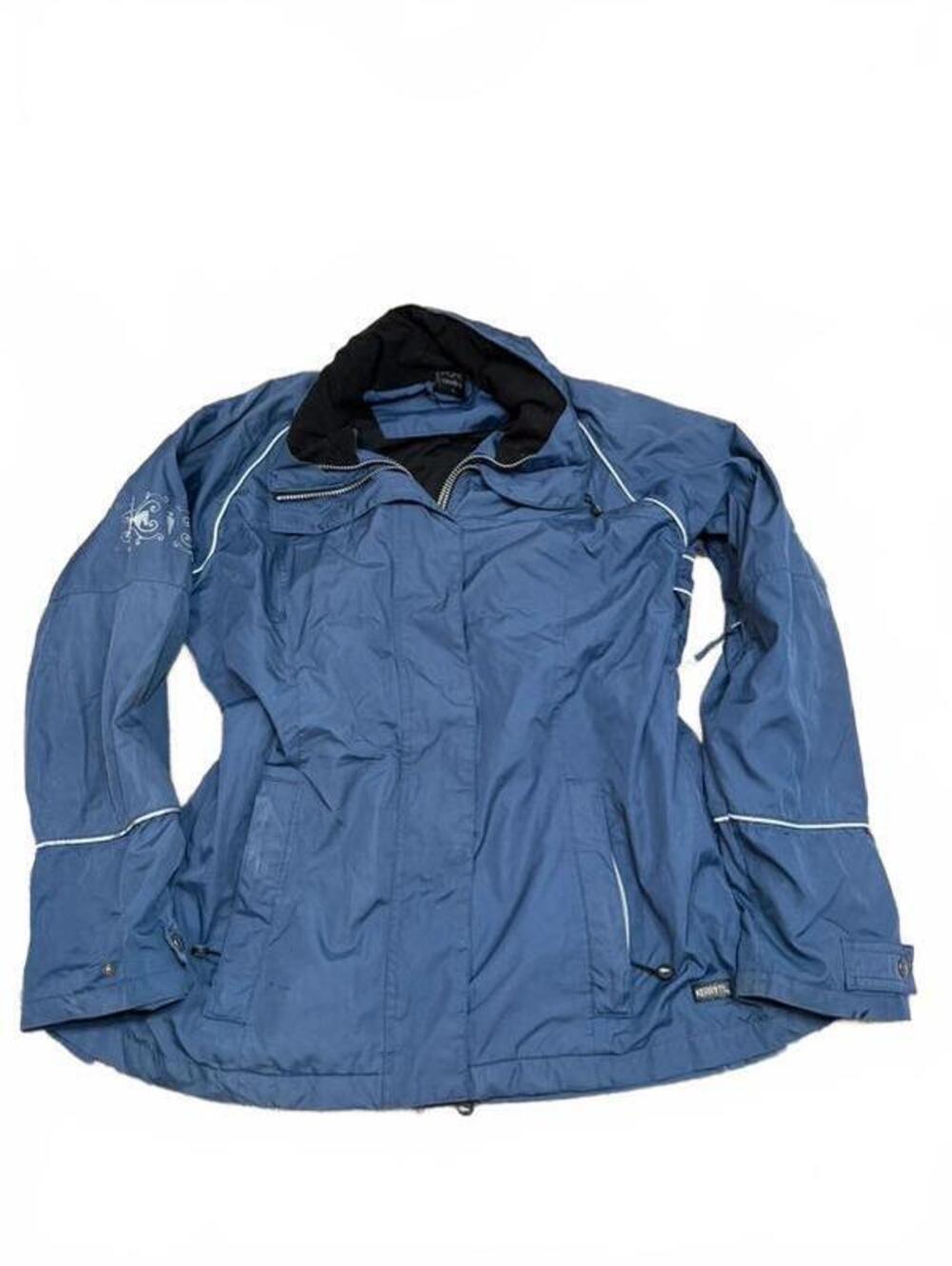 Vintage Kerrits Blue Equestrian Riding Rain Jacket Reflective Size L